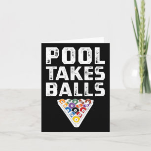 Tarjeta La divertida piscina de billar se encarga de los d