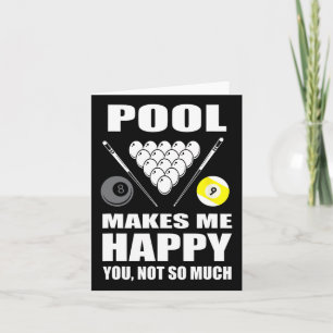 Tarjeta La divertida piscina de billares me hace feliz de 