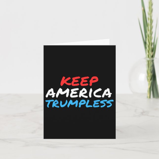 Tarjeta La divertida ropa anti-trump de Estados Unidos es  (Anverso)