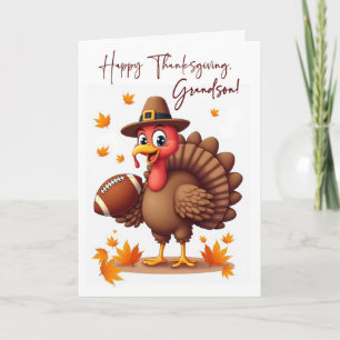 Tarjeta La divertida Turquía del día de gracias del nieto