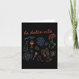 Tarjeta La Dolce Vita Cute Italia Ciao Bella Chica Summer 