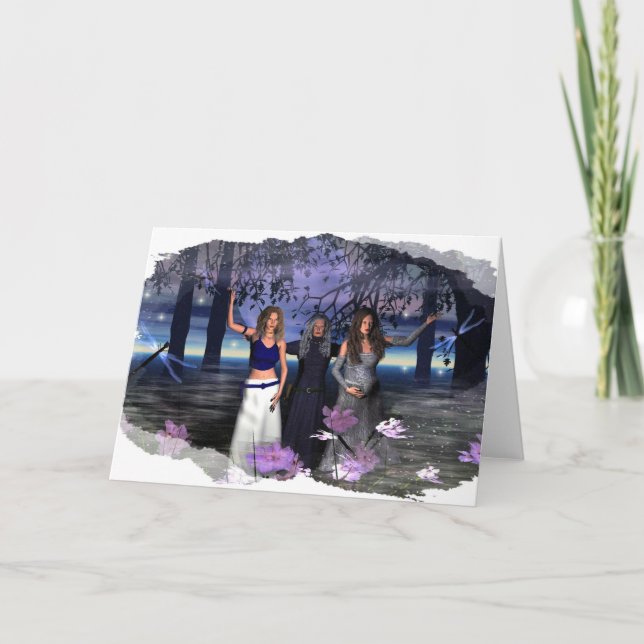 Tarjeta La doncella, la madre y la vieja arrugada (Anverso)