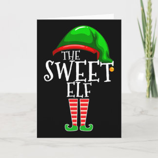 Tarjeta La dulce familia de elfos regalo de Navidad para g