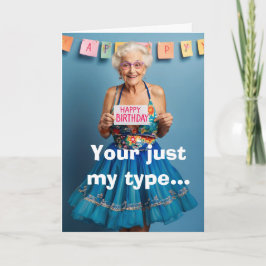Tarjeta La edad avanzada graciosa