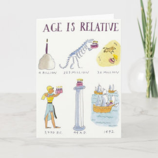Tarjeta La edad es relativa