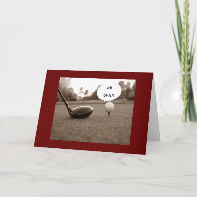 TARJETA ¡LA EDAD HA SUBIDO/GOLF A LOS 50! (Anverso)