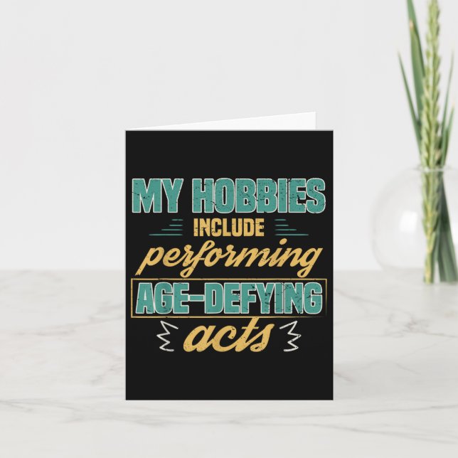 Tarjeta La edad para desafiar los actos de los divertidos  (Anverso)