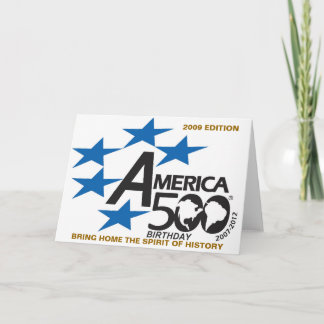 Tarjeta La edición 2009 del cumpleaños America500 trae a