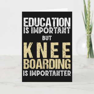 Tarjeta La educación de kneeboarding masculino es importan