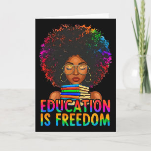 Tarjeta La educación de la historia negra es libertad Libr