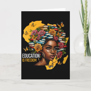 Tarjeta La educación de la historia negra es libertad Libr