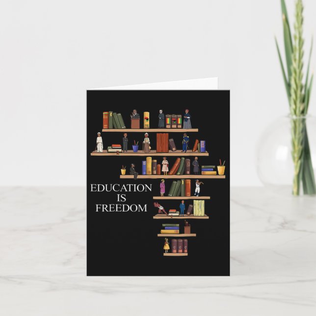 Tarjeta La educación es el Lector de Libros de Libertad Mo (Anverso)