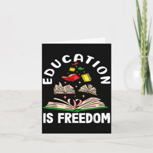 Tarjeta La educación es la libertad mes de la historia neg