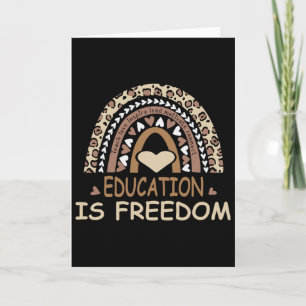 Tarjeta La educación es libertad Historia negra afroameric