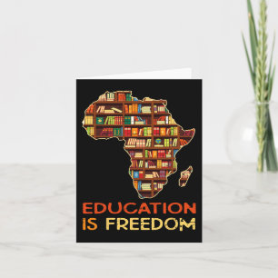 Tarjeta La educación es libertad historia negra afroameric