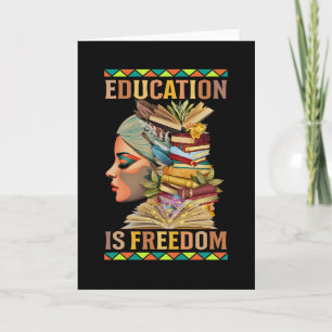 Tarjeta La educación es libertad Historia Negra Estadounid