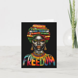 Tarjeta La educación es libertad Libros de chicas negras H