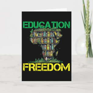 Tarjeta La educación es libertad Mes de la historia africa