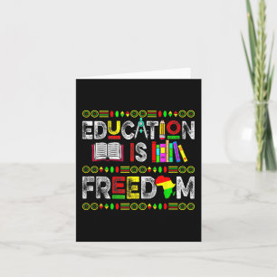 Tarjeta La educación es libertad para los hombres de Áfric