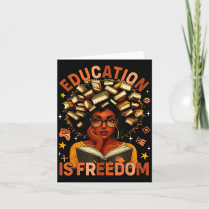 Tarjeta La educación es profesor negro Dom libros historia