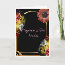 La elegancia nunca se desvanece | Floral negro de 