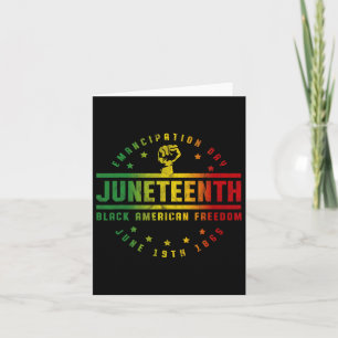 Tarjeta La emancipación del 10 de junio: Black American Fr