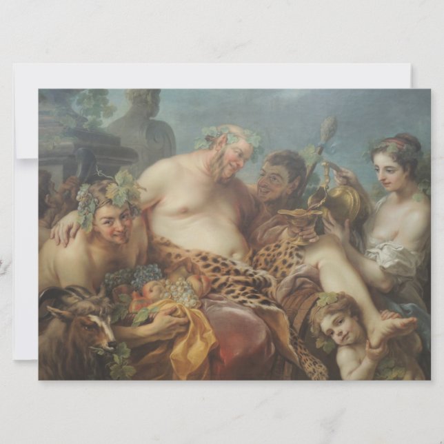 Tarjeta La embriaguez de Silenus (por Carle van Loo) (Anverso)