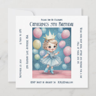 Tarjeta La encantada celebración del cumpleaños de la prin