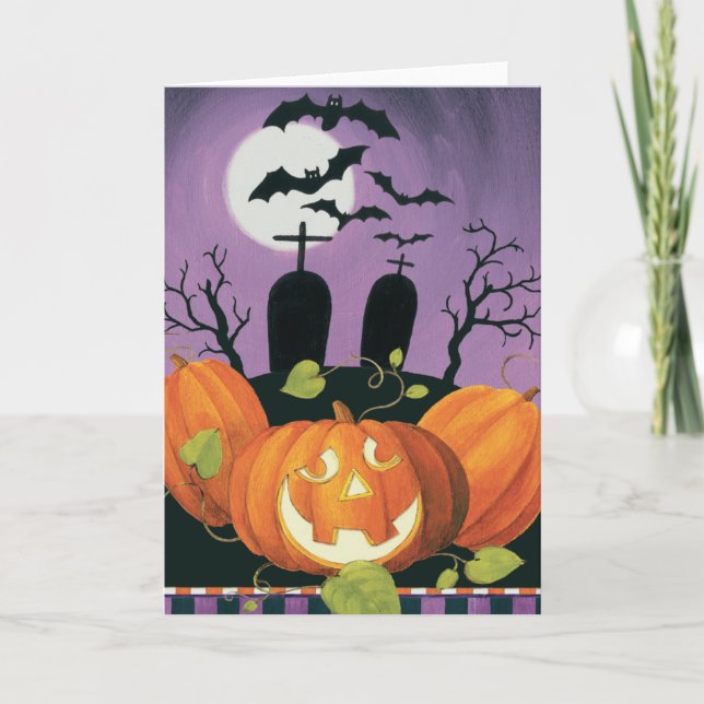 Tarjeta La encantadora casa de Halloween (Anverso)