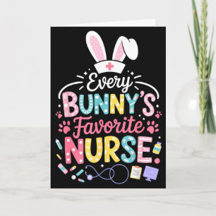 Tarjeta La enfermera favorita de todos los conejos Humor d