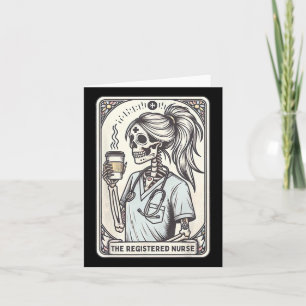 Tarjeta La enfermera Tarot Card Skeleton Rn Nursin