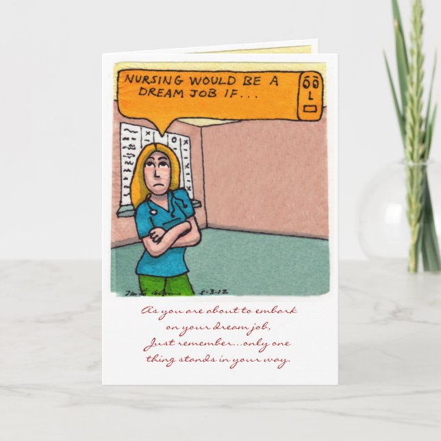 Tarjeta La enfermería sería un trabajo ideal si… (Anverso)