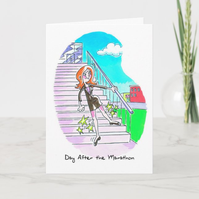 Tarjeta La enhorabuena carda para el Marathoner (Anverso)