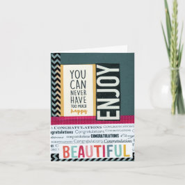 Tarjeta La enhorabuena Enjoy dobló 4 x 5,6