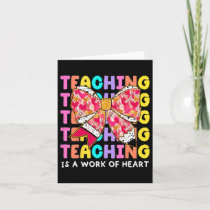 Tarjeta La Enseñanza De Lápiz Bow Es Un Trabajo Del Val De