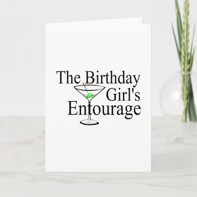 Tarjeta La Entourage de los Chicas de cumpleaños (Anverso)