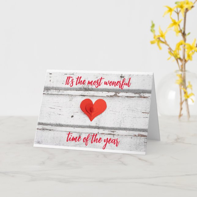 TARJETA LA ÉPOCA MÁS "MARAVILLOSA DEL AÑO" NAVIDAD (flor amarilla)