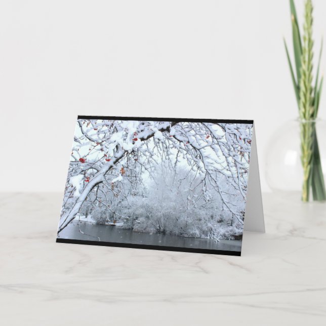 Tarjeta La escena del río Nieve en invierno (Anverso)