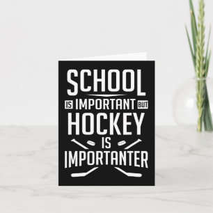 Tarjeta La escuela de hockey divertida es importante, pero
