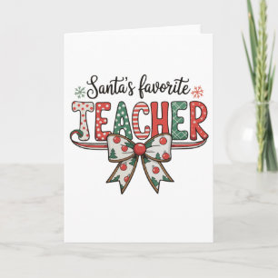 Tarjeta La Escuela del Profesor Favorito de Santa Lazo de 
