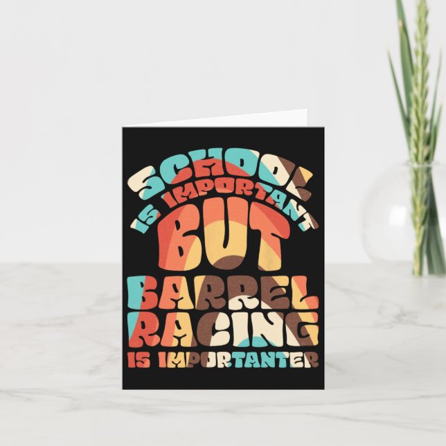 Tarjeta La Escuela Es Importante, Pero La Carreras Real Es (Anverso)