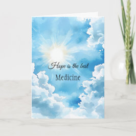 Tarjeta La esperanza del cielo azul es la mejor medicina