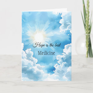 Tarjeta La esperanza del cielo azul es la mejor medicina