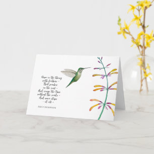 Tarjeta "La esperanza es" Hummingbird