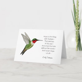 Tarjeta "La esperanza es" Hummingbird