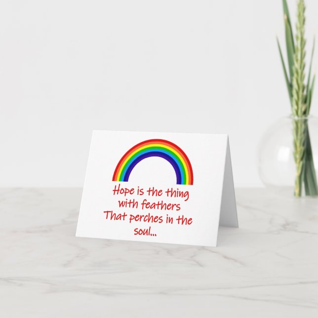 Tarjeta La Esperanza Es Lo Que Hay Con Las Pies (Anverso)