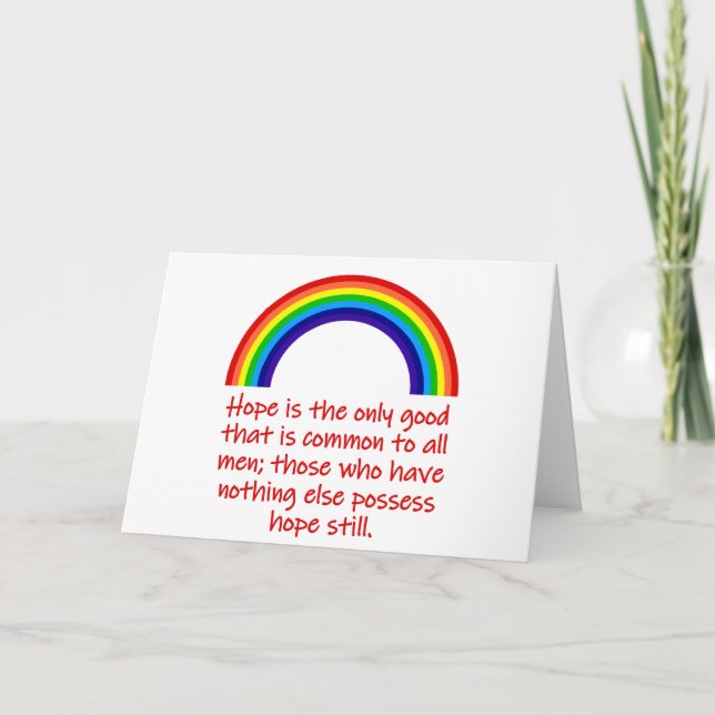Tarjeta La Esperanza Es Lo Único Bueno (Anverso)