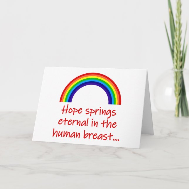 Tarjeta La esperanza permea eterna (Anverso)