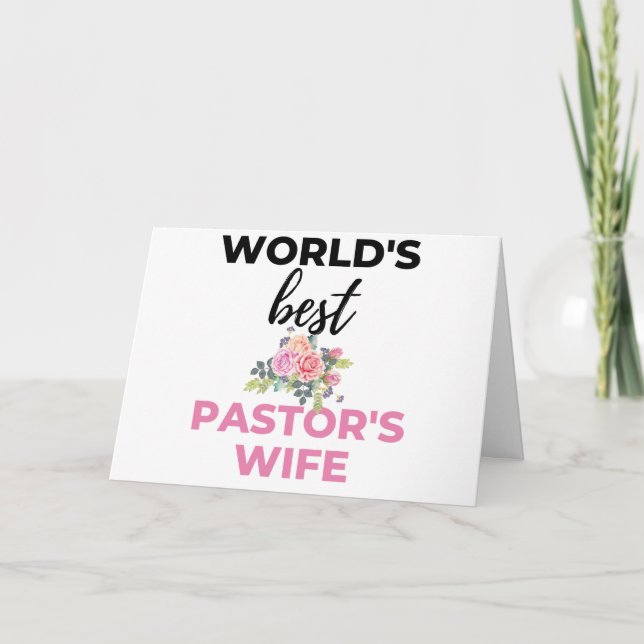 Tarjeta La esposa del mejor pastor del mundo (Anverso)