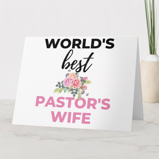 Tarjeta La esposa del mejor pastor del mundo (Anverso)